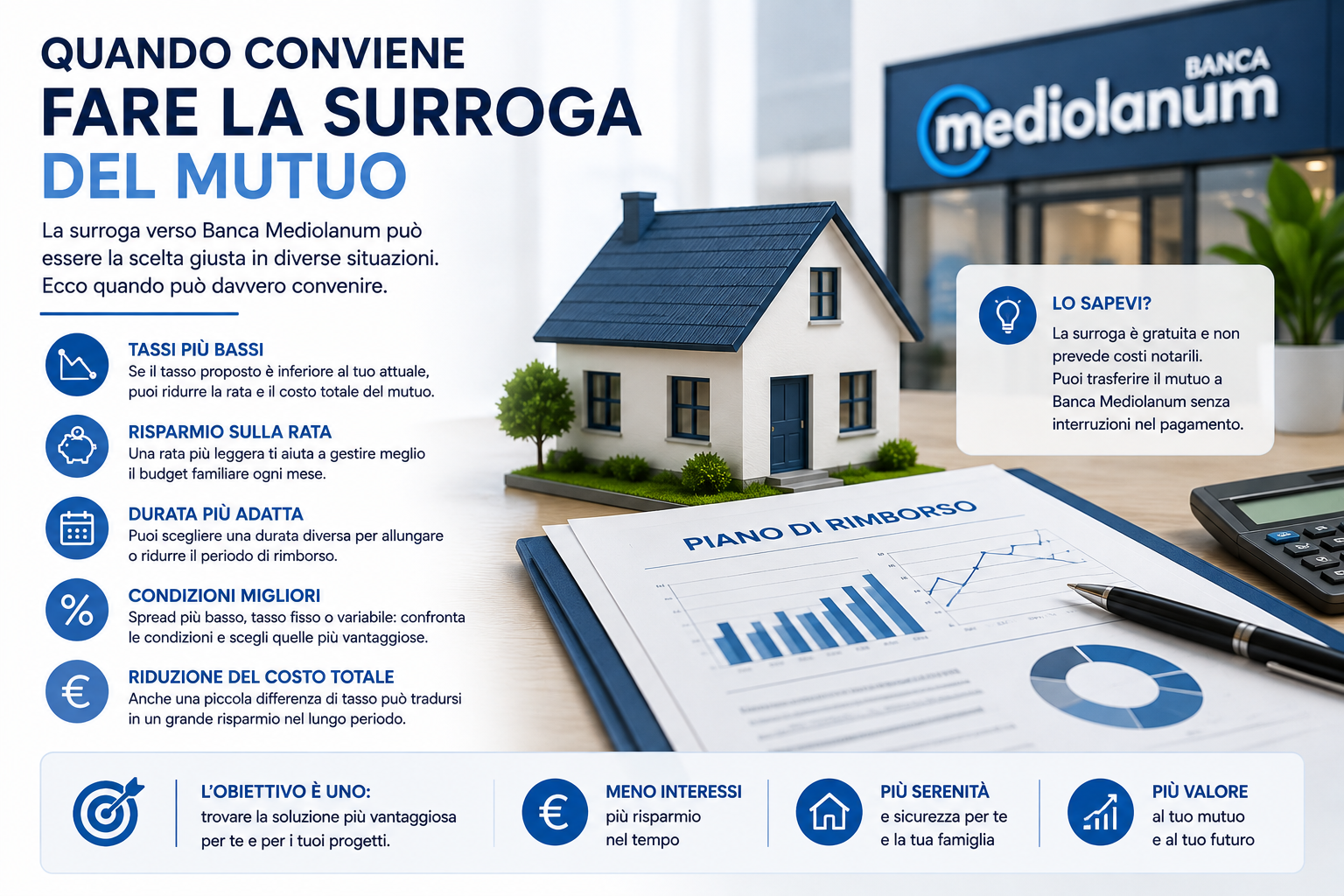 Quando può convenire la surroga mutuo Mediolanum