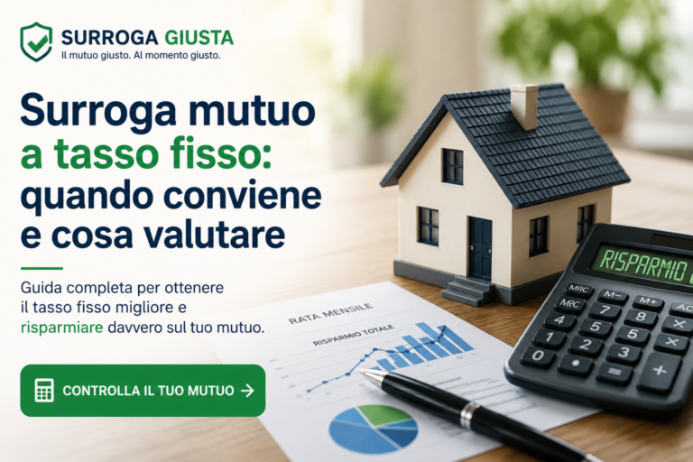Surroga mutuo a tasso fisso: quando conviene e cosa valutare