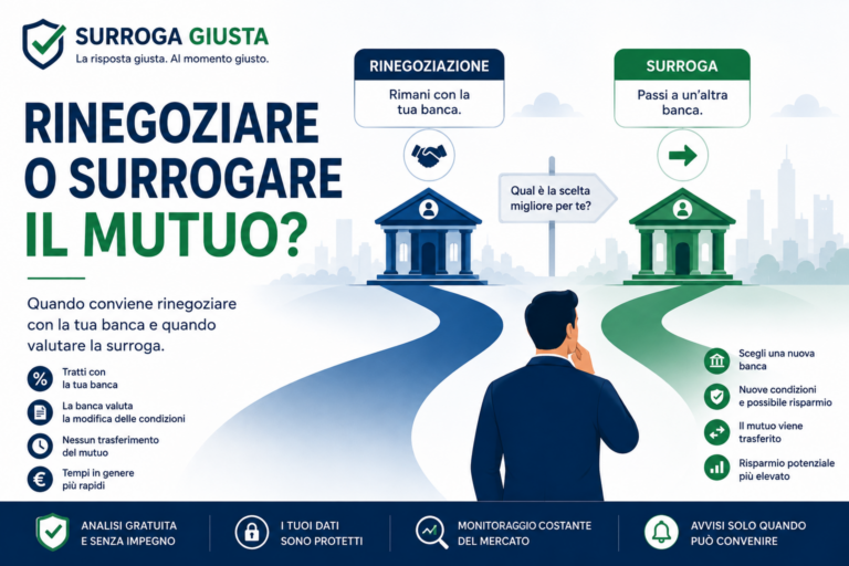 Rinegoziare il mutuo conviene? Quando è meglio rinegoziare e quando valutare la surroga
