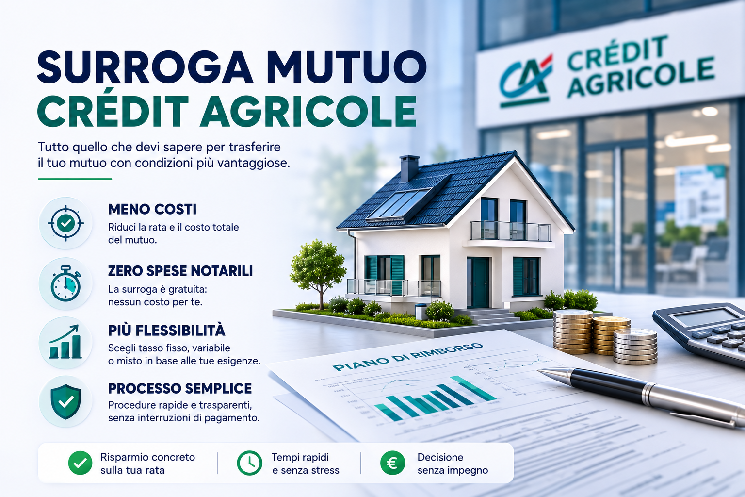 Guida alla surroga mutuo Crédit Agricole e valutazione della convenienza