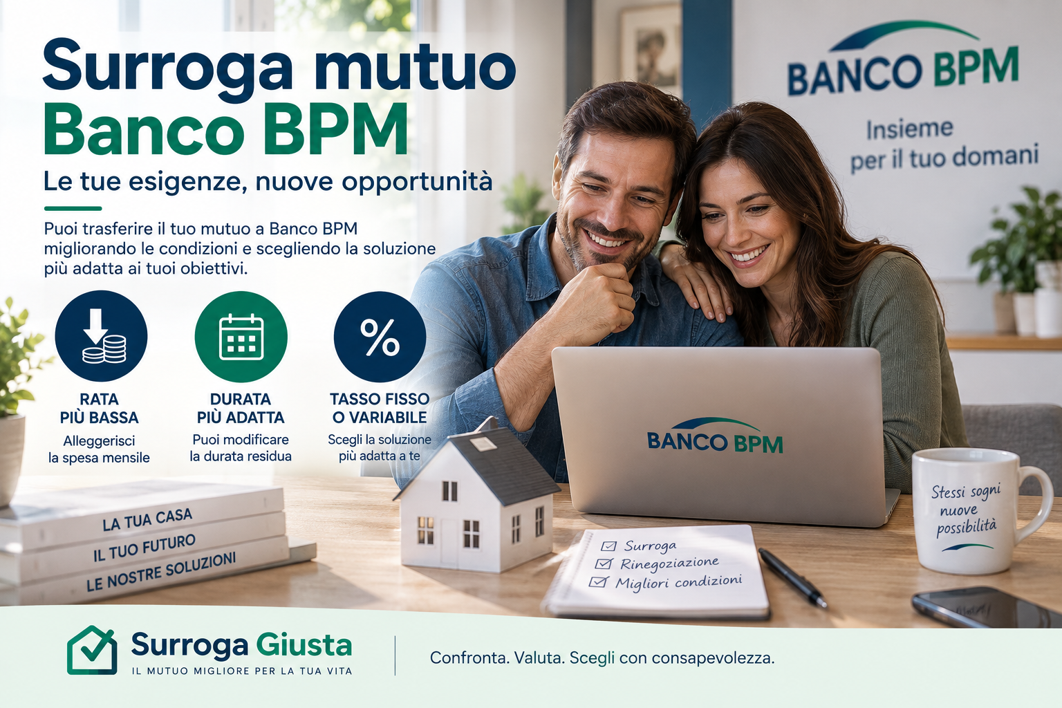Surroga mutuo Banco BPM rata durata e tasso fisso o variabile